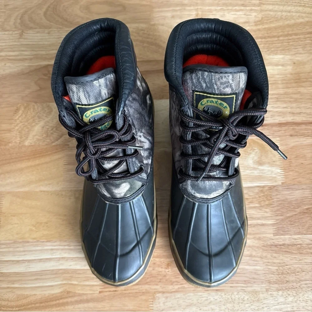 Crater Ridge Duck Boots Camo Hunting Waterproof Winter Snow Hiking Men’s Size 5